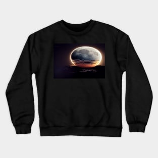 Unwind With The Moon And Relax Into Space Crewneck Sweatshirt